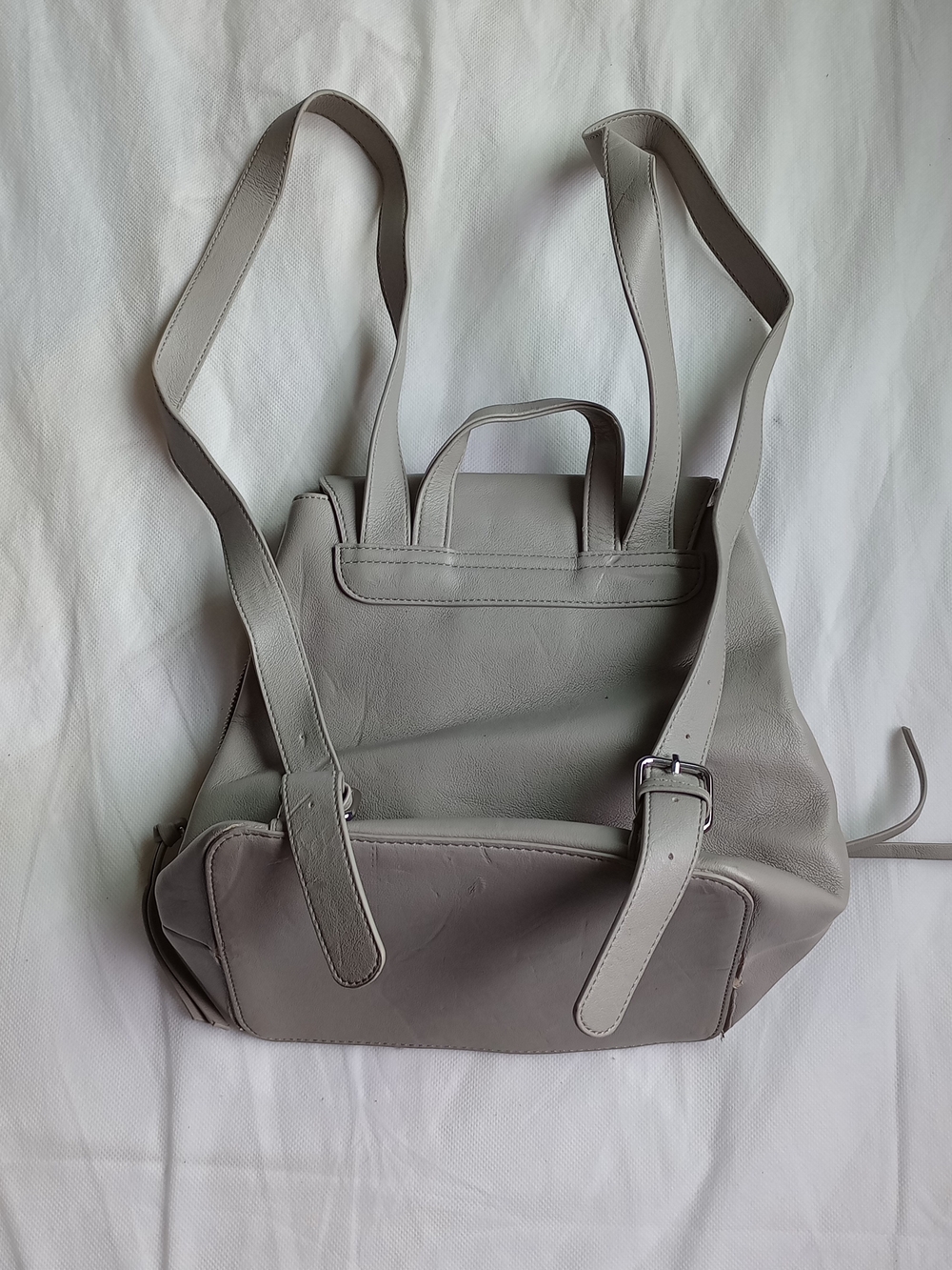 Forever 21 Light Gray Drawstring Backpack - Picture 3 of 6